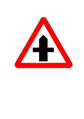 Download free triangle road crossing icon